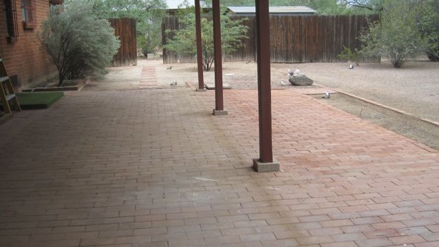 Large covered back patio