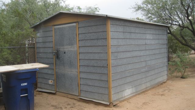 Large storage shed for tenant use