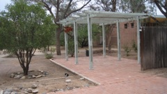 Patio pergola sitting area